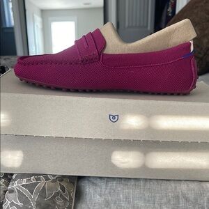 Women’s Rothy’s  loafer. Raspberry is the color